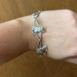 Vintage sterling silver Kabana cat bracelet